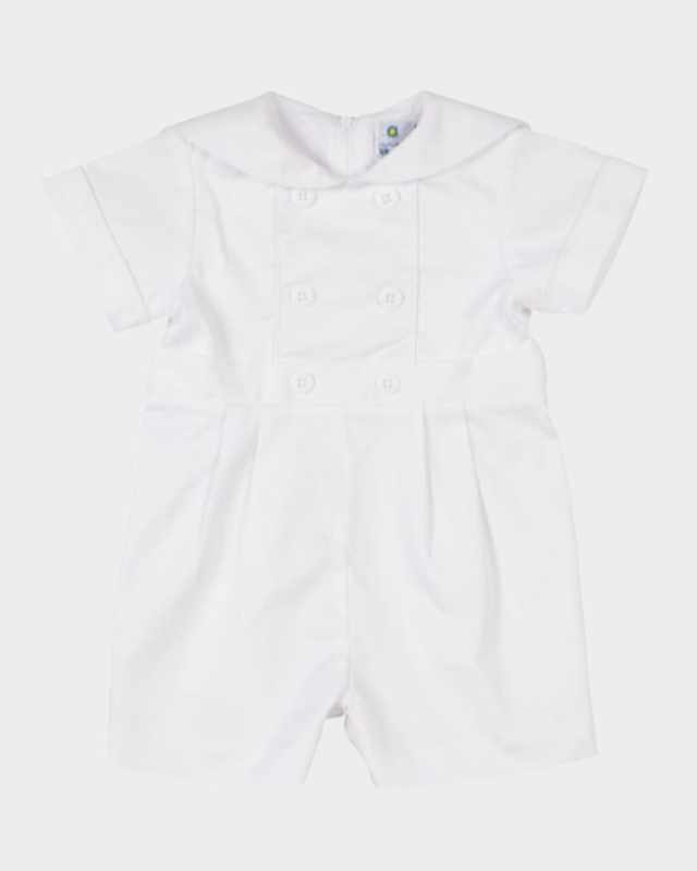Boy's Pique One Piece Shortall, Size 3M-24